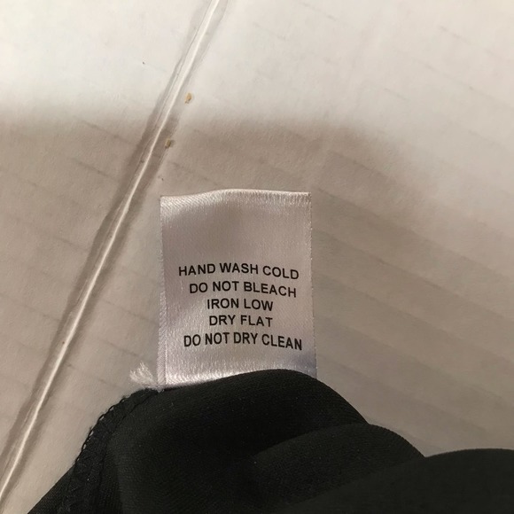 Iris Women's Large Black‎ Spaghetti Strap Lace Trim Dress - Picture 10 of 12